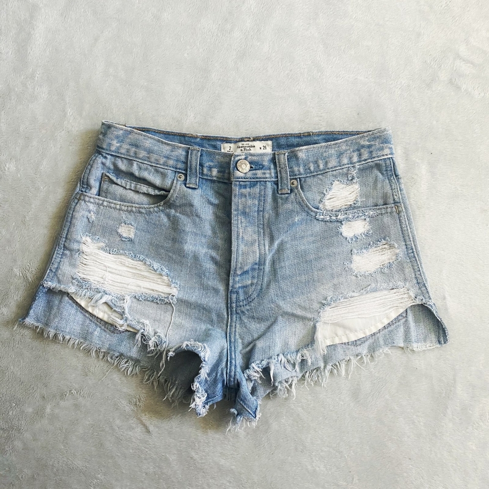 Abercrombie & Fitch high waisted distressed shorts